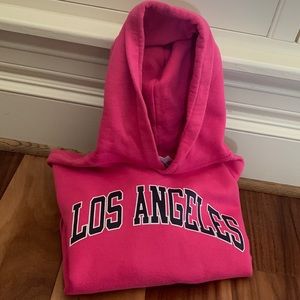 Vintage Pink Los Angeles Hoodie Sweatshirt
